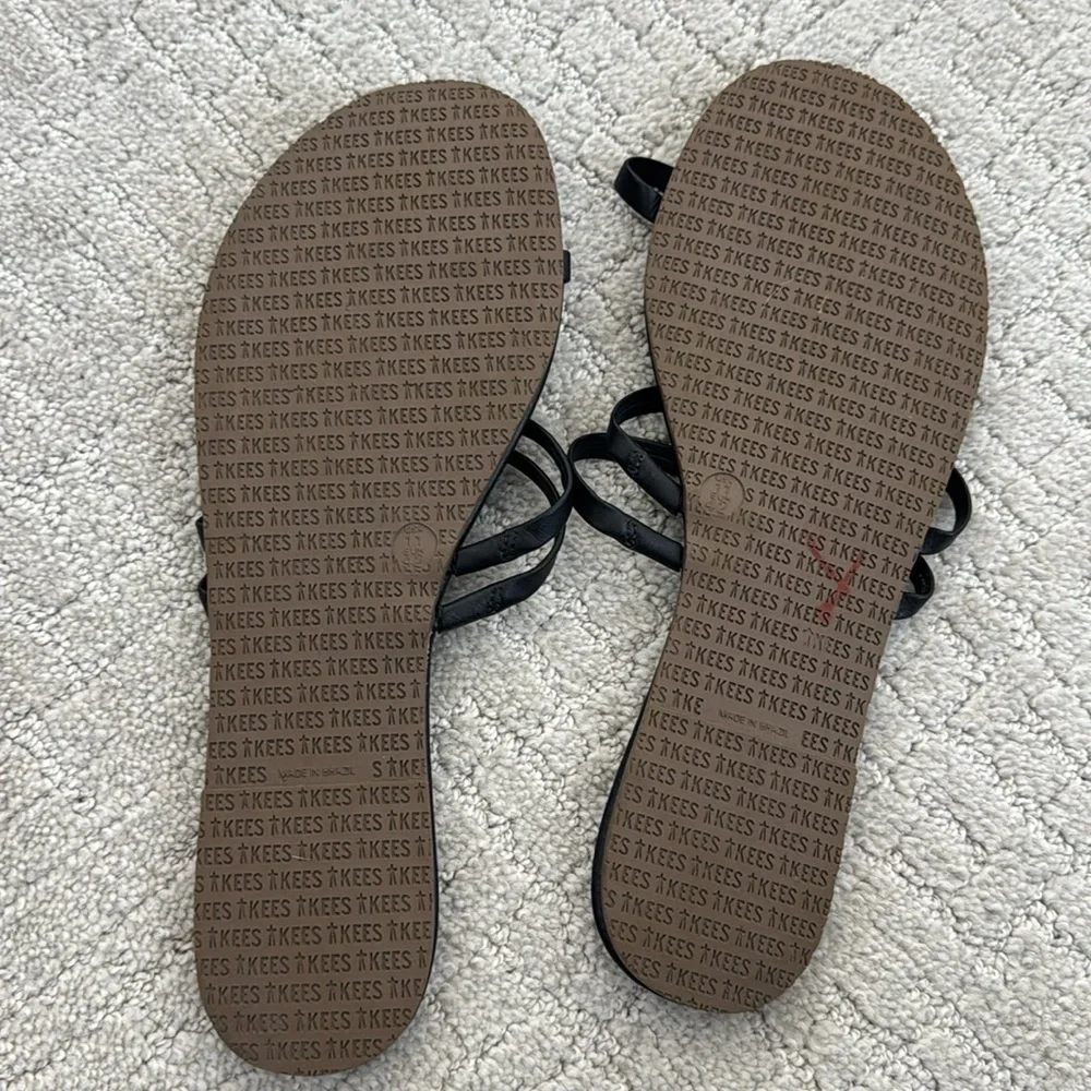 NWOT TKEES “Gemma” Sandals black slip on slide strappy - Picture 7 of 9
